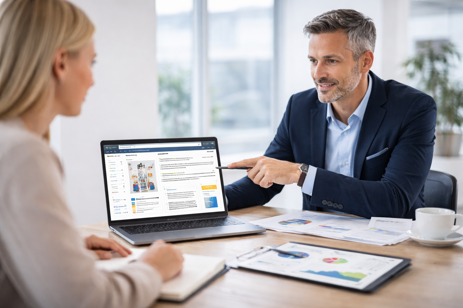 Optimising ecommerce product listings and catalogue performance on a laptop