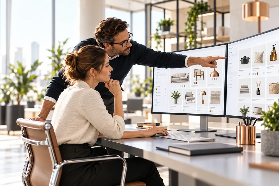 Illustrative product catalogue planning across online channels